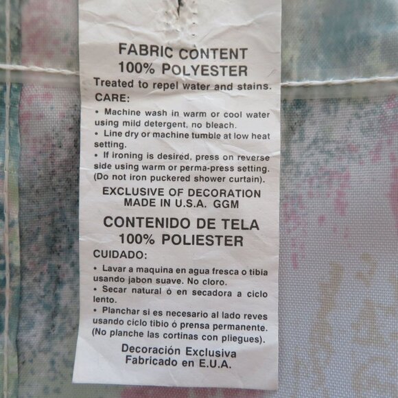 Vintage Pastel Abstract Fabric Shower Curtain 70s/80s Chevron Design Polyester - Picture 4 of 8